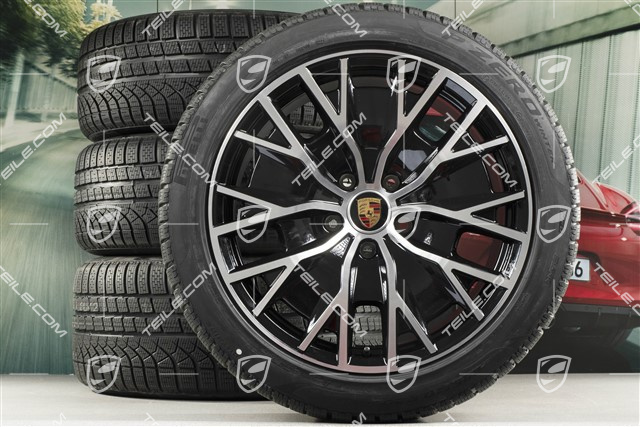 20-inch Turbo S Aero Design winter wheel set, rims 9J x 20 ET54 + 11J x 20 ET60, Pirelli winter tyres 245/45 R20 + 285/40 R20