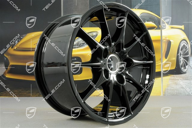17" Komplet felg Carrera II mod. 2002, 7J x 17 ET50 + 9J x 17 ET55, czarny wysoki połysk