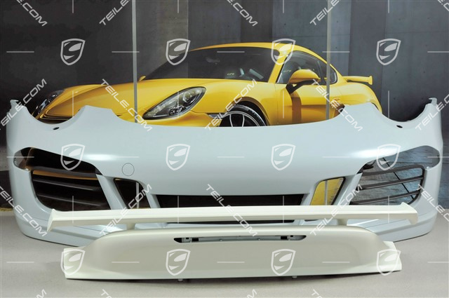 Aero Kit Cup Stoßstange vorne + Aero Kit CUP Frontspoiler + Heckspoiler mit Flügel, mit Scheinwerferreinigungsanlage Löcher,  ohne ParkAssistant (PDC)