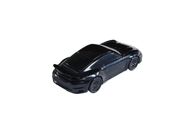 Porsche 911 992 Turbo – Paperweight / Model car, 1:43 scale, in Midnight Blue Metallic