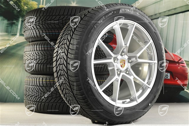 20" Cayenne S Winterräder Satz, Felgen 9J x 20 ET50 + 10,5J x 20 ET55 + NEUE Hankook Winter i*eveo 3X, 255/55 R20 + 295/45 R20, mit RDK-Sensoren
