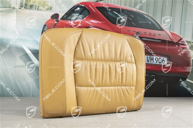 Back seat backrest, Draped leather, savannah beige, Cabrio, L