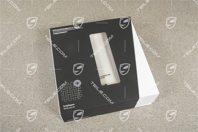 Textilpflegeset, 300 ml Pflege, zwei Baumwolltücher und eine Bürste