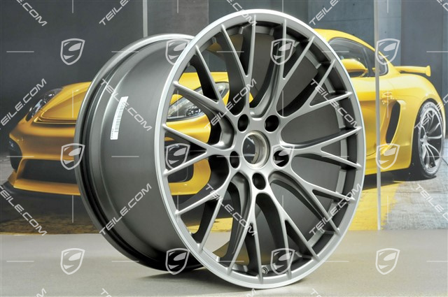 20-inch wheel rim set RS SPYDER Design, 8,5J x 20 ET49 + 11,5J x 20 ET56, Platinum satin-matt