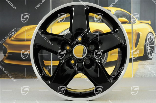 18" Felge Cayenne Turbo, 8J x 18 ET57, schwarz hochglanz