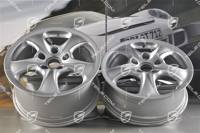 17" Komplet felg Carrera 4, 7J x 17 ET55 + 9J x 17 ET55