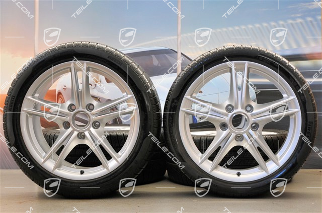 18" Boxster S II Winterräder Satz (Felgen mit Reifen), Felgen vorne 8J x 18 ET57 + hinten 9J x 18 ET43 + Reifen 235/40 ZR18 + 255/40 ZR18