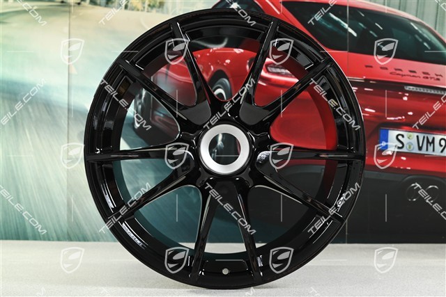 19-inch GT3RS 4.0L / GT2RS wheel rim, central locking, 12J x 19 ET48, black high gloss