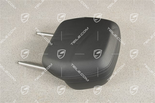 Kopfstuetze hinten, Leder, Schwarz, L