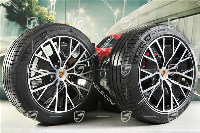 20" Taycan Turbo S Aero Design summer wheel set, rims 9J x 20 ET54 + 11J x 20 ET60 + NEW Michelin summer tyres 245/45 R20 + 285/40 R20