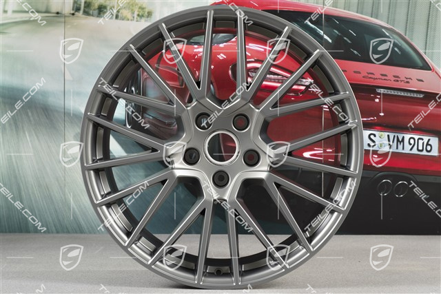 21-inch wheel rim, Cayenne RS Spyder, 9,5J x 21 ET46, Platinum satin mat
