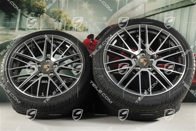20/21-inch Turbo V winter wheel set, wheel rims 8,5J x 20 ET40 + 11J x 21 ET66 + Goodyear winter tyres 245/35 R20 + 305/30 R21, DOT/prod. year 2021