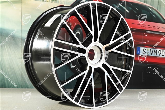 21" Felge Panamera Turbo S, 10,5J x 21 ET71, schwarz hochglanz