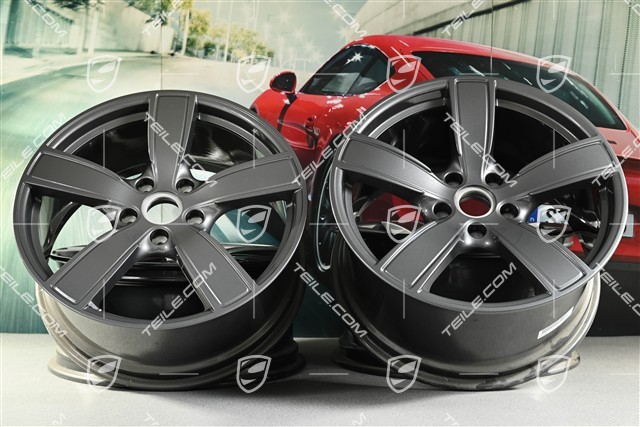 20" Felgensatz Carrera Sport, 8,5J x 20 ET57 + 10,5J x 20 ET51, Boxster T / Cayman T, in Titan