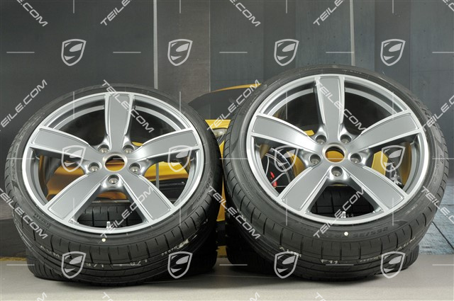 20" Carrera Sport koła letnie komplet, felgi 8,5J x 20 ET57 + 10,5J x 20 ET47 + NOWE opony letnie Pirelli P Zero 235/35 ZR20 + 265/35 ZR20, z czujnikami ciśnienia