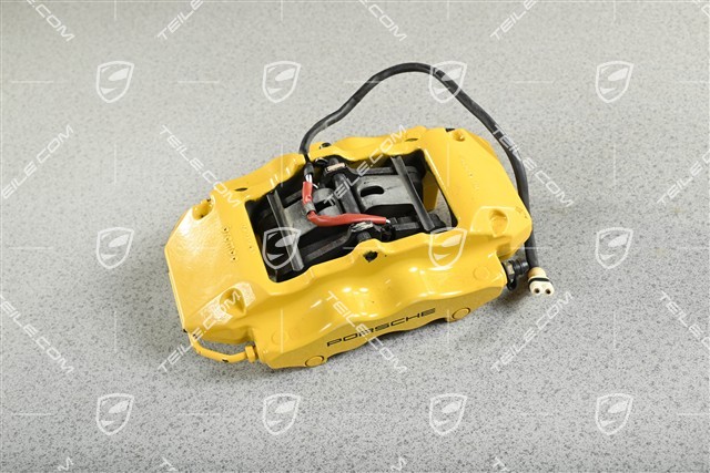 PCCB Fixed calliper without pads, yellow, GT3 / GT2 / Turbo, L