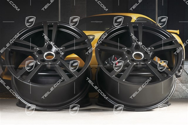 21" Felgensatz Turbo II, Satin Schwarz , 4 Felgen 10J x 21 ET50
