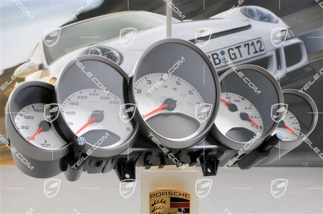 Kombiinstrument, Carrera S, 6-Gang Schaltgetriebe, Exclusive Programm, Zifferblatt lackiert in Carreraweiß Kombiinstrument, Carrera S, 6-Gang Schaltgetriebe, Exclusive Programm, Zifferblatt lackiert in Carreraweiß