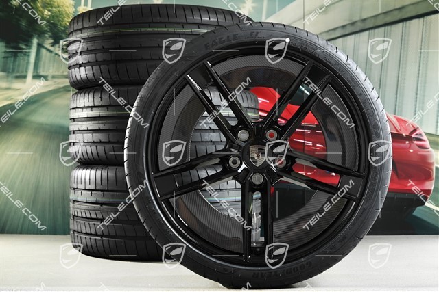 21" Exclusive Design Sommerräder Satz, Felgen 9,5J x 21 ET60 + 11,5J x 21 ET66 + Goodyear Eagle F1 Asymmetric 3 Sommerreifen 265/35 R21 + 305/30 R21, mit Carbon Aeroblades