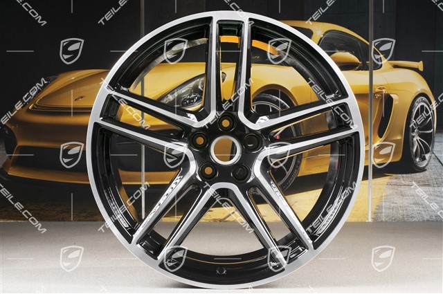 20" Felge "Macan Turbo", 10J x 20 ET19, CMS, tiefschwarz-metallic