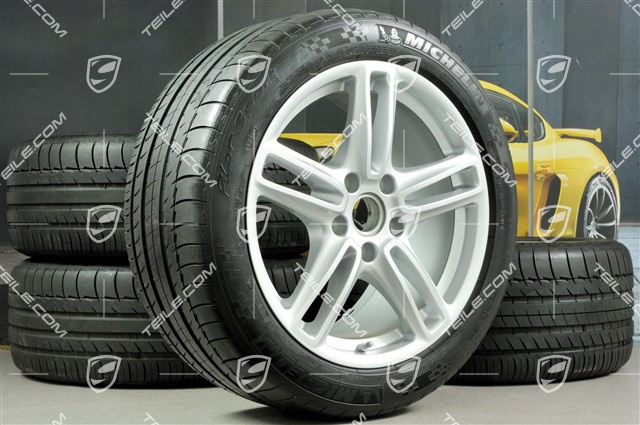 19" Koła letnie komplet Panamera Turbo, przednie felgi 9J x 19 ET60 + tylne 10J x 19 ET61 + opony 255/45 ZR19 + 285/40 ZR19 z czujnikami RDK