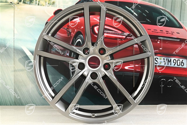 21-inch wheel rim, Cayenne Turbo, 11J x 21 ET58, Platinum satin-matt