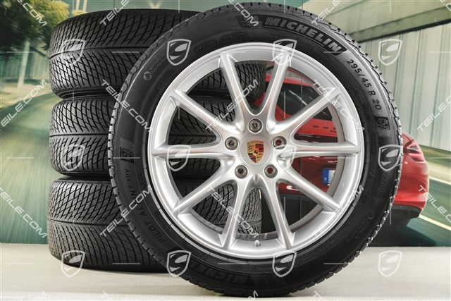 20-inch Cayenne Design winter wheel set, rims 9J x 20 ET50 + 10,5J x 20 ET55 + Michelin winter tyres 255/55 R20 + 295/45 R20, with TPMS