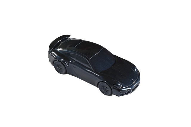 Porsche 911 992 Turbo – Paperweight / Model car, 1:43 scale, in Midnight Blue Metallic