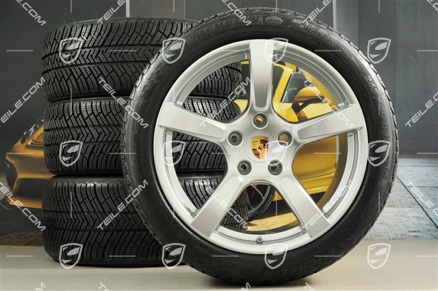 19" Cayman S Winterräder Satz, Felgen 8J x 19 ET57 + 10J x 19 ET45 + NEUE Michelin Pilot Alpin 4 Winterreifen 235/40 R19 + 265/40 R19