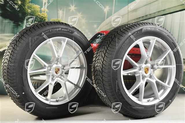 20" Cayenne S Winterräder Satz, Felgen 9J x 20 ET50 + 10,5J x 20 ET55 + NEUE Hankook Winter i*eveo 3X, 255/55 R20 + 295/45 R20, mit RDK-Sensoren