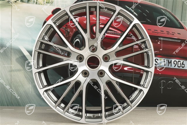 21" Panamera Exclusive Design Sport Felge, 10,5J x 21 ET71, in Platinsilber-Metallic