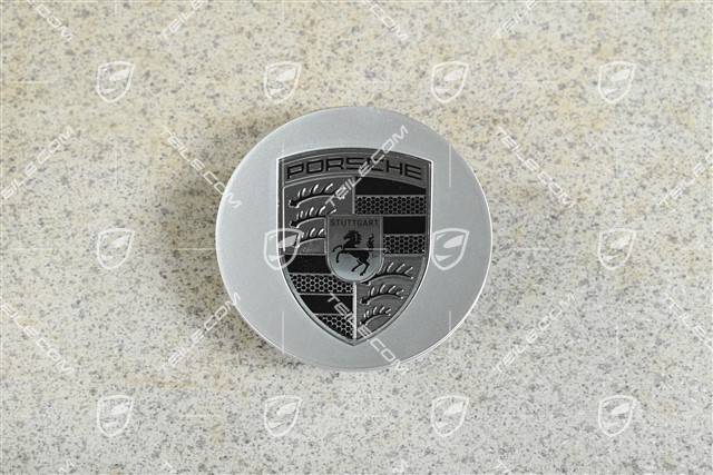 Hub cap, concave, emblem Turbonite / Rhodium, brilliant chrome