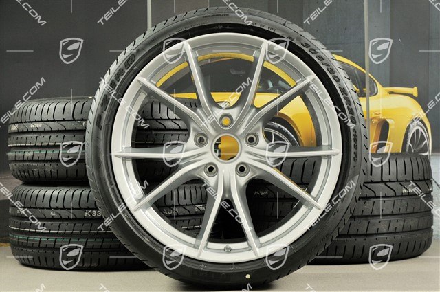 20" koła letnie, komplet Carrera S IV, Felgi 8,5J x 20 ET49 + 11,5J x 20 ET56 + opony letnie 245/35 ZR20+305/30 ZR20, z czujnikami ciśnienia