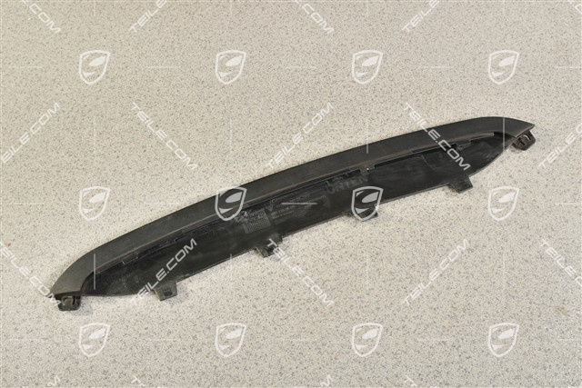 Disc / cover lower for front bumper retaining frame, centre, Black matte