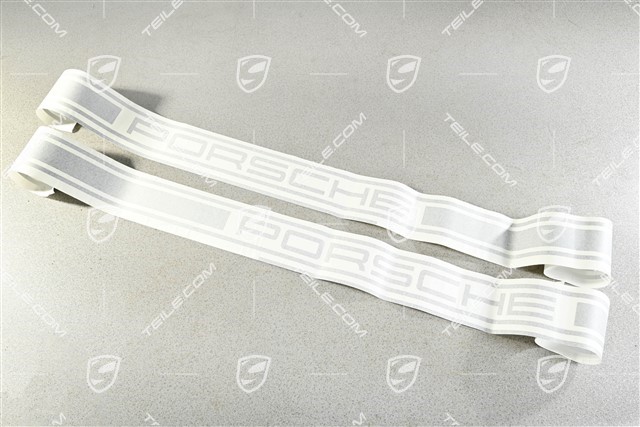 Dekorfolie / Seitliche Dekorstreifen mit „PORSCHE“ Schriftzug, Schwarz, GT3 RS