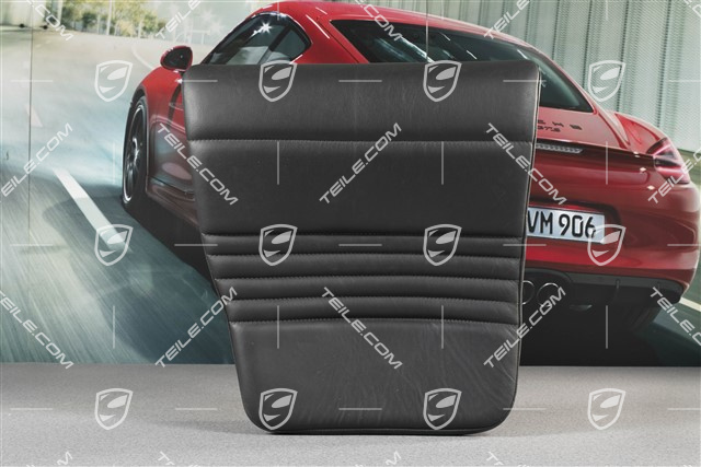 Notsitzkissen, Cabrio, Leder, Schwarz,  L