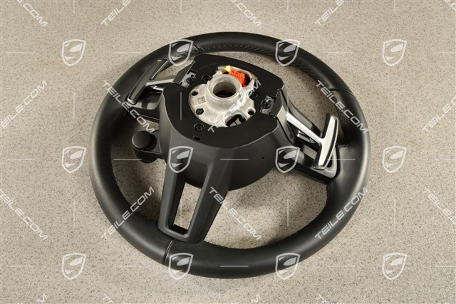 PDK, Multifunction steering wheel, Leather Black / Sport Chrono Package Plus