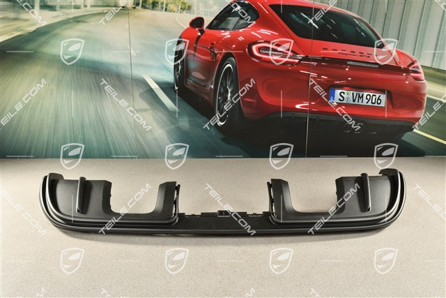 GT4, Stoßstange, hinten, Untere Abdeckung / Diffusor, Schwarzmatt