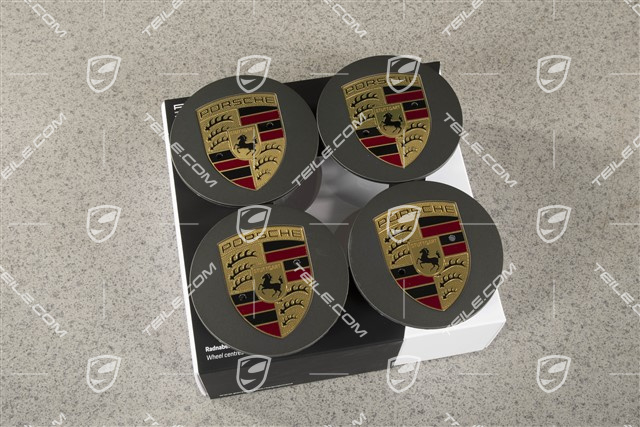 Radzierdeckel Satz, Wappen farbig, konvex, Platinum Seidenglanz