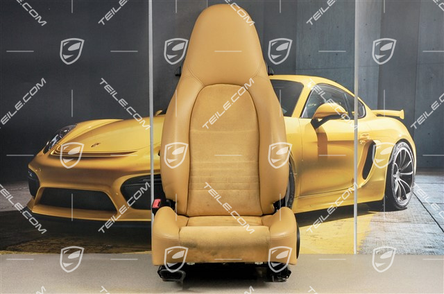 Sitz, manual einstellbar, Kunstleder/Alcantara, Savannabeige, beschädigt, L