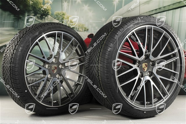 20/21-inch Turbo V winter wheel set, wheel rims 8,5J x 20 ET40 + 11J x 21 ET66 + Goodyear winter tyres 245/35 R20 + 305/30 R21, DOT/prod. year 2021