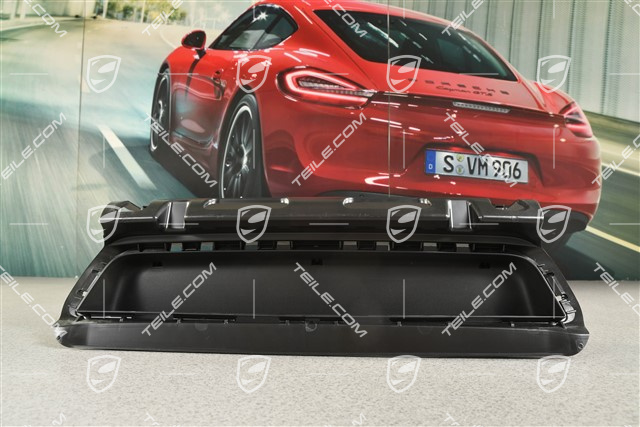Heckstoßtange Luftführung / Luftauslassrahmen, mitte, Sport Design, Schwarzmatt