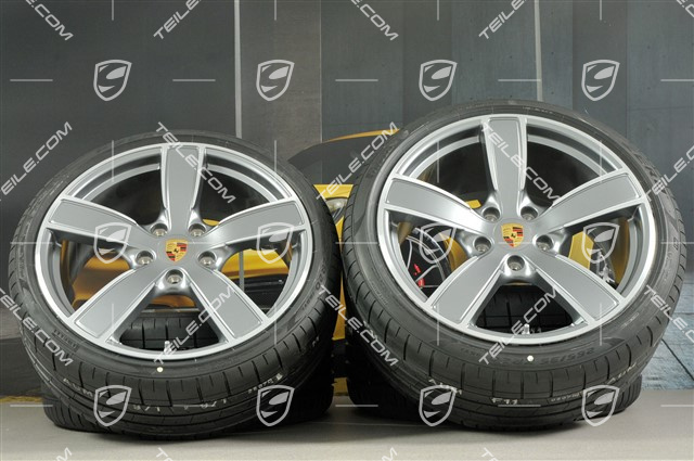 20" Carrera Sport koła letnie komplet, felgi 8,5J x 20 ET57 + 10,5J x 20 ET47 + NOWE opony letnie Pirelli P Zero 235/35 ZR20 + 265/35 ZR20, z czujnikami ciśnienia