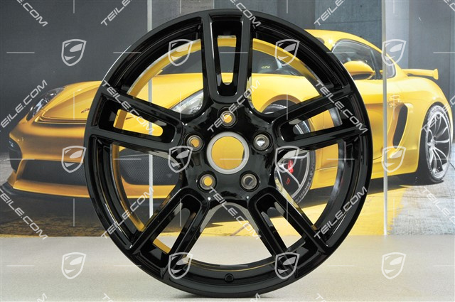 19" Felge Panamera, 9J x 19 ET64, schwarz hochglanz
