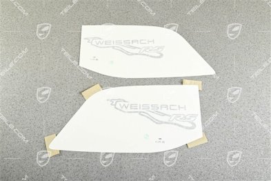 Logo / Sticker "Weissach RS" lettering on the side rear wing, Grey, GT3 RS