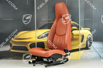 Seat, el adjustable, Lumbar, leather, Terracotta, R