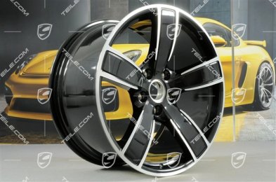 20" Felgensatz Carrera Sport, 8,5J x 20 ET57 + 10,5J x 20 ET51, Tiefschwarz Metallic