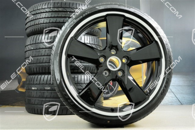 20-inch summer wheel set Sport Classic - black, 9J x 20 ET51 + 11,5J x 20 ET56 + NEW Pirelli tyres 245/35 ZR20 + 305/30 ZR20, with TPM