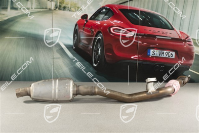Exhaust pipe with front silencer, V6 Turbo 3,0L, L