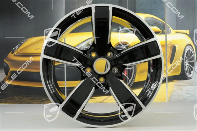 20" Felgensatz Carrera Sport, 8,5J x 20 ET57 + 10,5J x 20 ET51, Tiefschwarz Metallic
